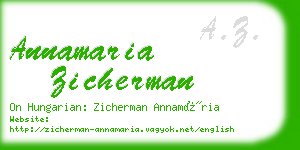 annamaria zicherman business card